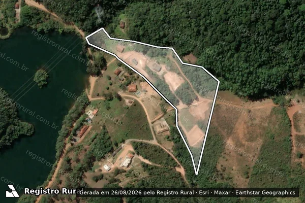 Imagem de satélite de Sítio Olaria Barragem - Parte 1 em Ouro Preto - MG
