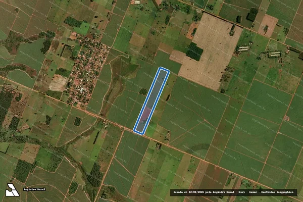 Imagem de satélite de P/ Lotes Rurais nº 25 e 27 da Quadra nº 08 - Parcela 1 em Vicentina - MS