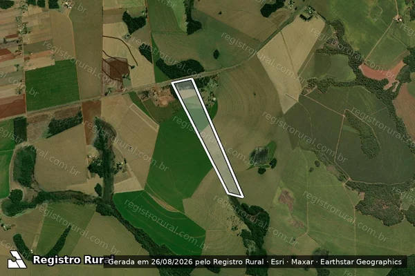 Imagem de satélite de Parte da Fazenda Piratini - Parte 1 em Laguna Carapã - MS