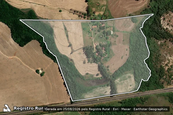 Imagem de satélite de Fazenda Elba - GLEBA B em Brotas - SP