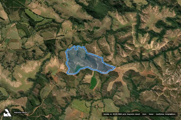 Imagem de satélite de Fazenda Campo Alegre, lugar denominado Córrego Fundo - Parte 2 em Medeiros - MG