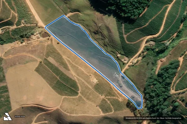 Imagem de satélite de CÓRREGO DO COQUEIRO OU ROÇA GRANDE - PARTE1 em Manhuaçu - MG