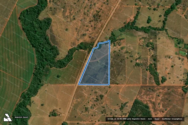 Imagem de satélite de FAZENDA LAGE VERDE - LOTE 01 em Santa Rita do Novo Destino - GO