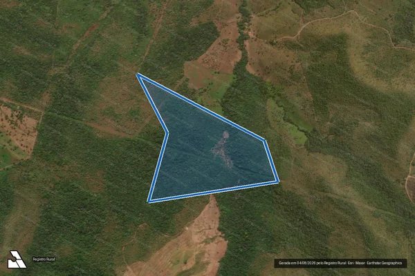 Imagem de satélite de Fazenda Santa Rita - Lote 31-A, do Loteamento Serra do Lageado, 3ª Etapa em Tocantínia - TO