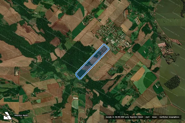 Imagem de satélite de Lote Rural Nº 246.A, de Pte Nordeste do L. R. Nº 246, L.M. do 4º Perímetro  - Parcela 1 em Toledo - PR