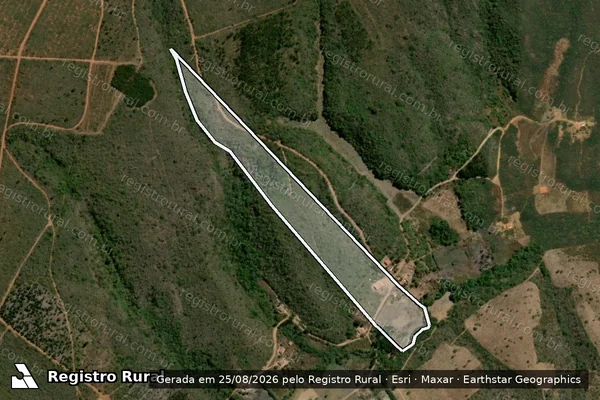 Imagem de satélite de FAZENDA CURRALINHO  - Parte 1 em Rio Pardo de Minas - MG