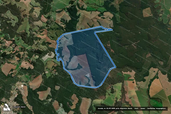 Imagem de satélite de Fazenda Campo Novo - Gleba Gleba Norte em Ipiranga - PR