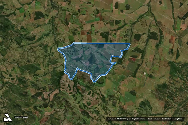Imagem de satélite de Fazenda Pouso Alegre ? Remanescente - Fazenda Pouso Alegre ? Remanescente em Dois Irmãos do Buriti - MS