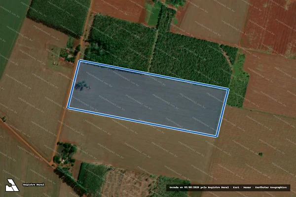 Imagem de satélite de PROJETO DE ASSENTAMENTO FORTUNA - LOTE-22 em Rio Brilhante - MS
