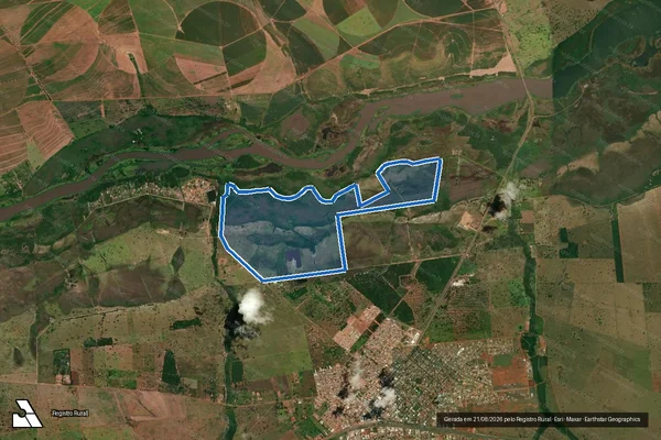 Imagem de satélite de FAZENDA SANTA LUZIA REMANESCENTE GLEBA A - GLEBA A em Bataguassu - MS