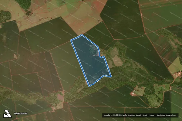 Imagem de satélite de Fazenda Santa Maria - Parte em Dourados - MS