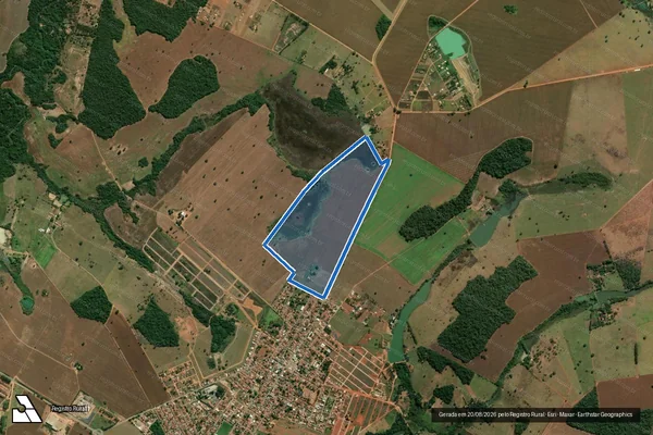 Imagem de satélite de FAZENDA SANTA BÁRBARA DE CIMA - Parte 1 em Santa Bárbara de Goiás - GO