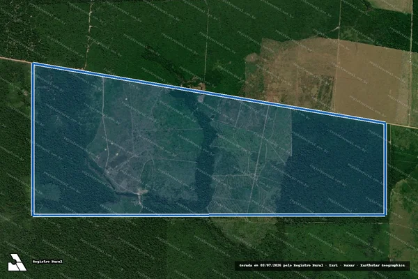 Imagem de satélite de LOTEAMENTO SERINGUEIRA SETOR A LOTE 03 - Parte 1 em Moju - PA