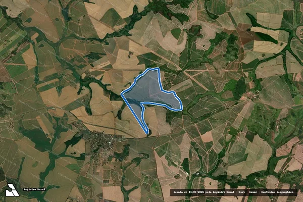 Imagem de satélite de FAZENDA JANDAIA - Parte 3 em Elisiário - SP