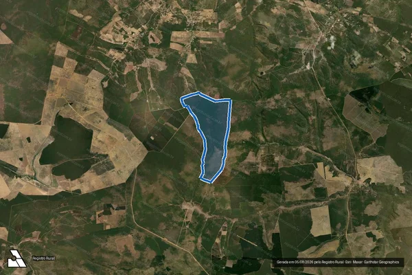Imagem de satélite de Fazenda Cabeceira do Boqueirão - Fazenda Cabeceira do Boqueirão em Águas Vermelhas - MG