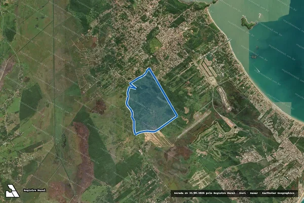 Imagem de satélite de Gleba 02 da Par. 2/Reman. Faz. Porto Velho - REMANESCENTE I em Armação dos Búzios - RJ
