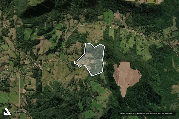 Imagem de satélite de Propriedade de Marli Ines Bordignon - Parte 1 em São João do Polêsine - RS