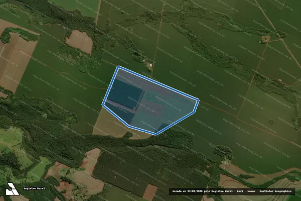 Imagem de satélite de Fazenda Trombine - Parcela 01 em Luiziana - PR