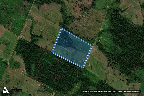Imagem de satélite de P.A. PORTO ALONSO - Lote 189 - Parte 1 em Boca do Acre - AM