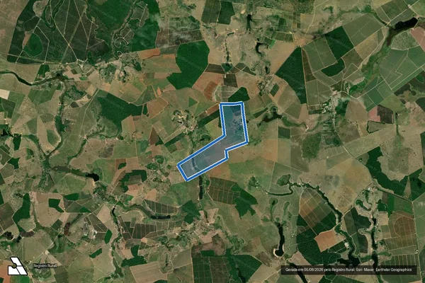 Imagem de satélite de FAZENDA OURO VERDE em Montanha - ES