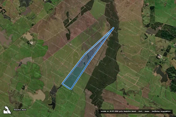 Imagem de satélite de Granja Malvina ? Gleba A - Parte 1 em Santa Margarida do Sul - RS