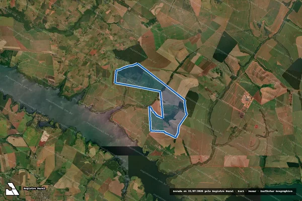 Imagem de satélite de Fazenda Mutum - Fazenda Mutum em Sandovalina - SP