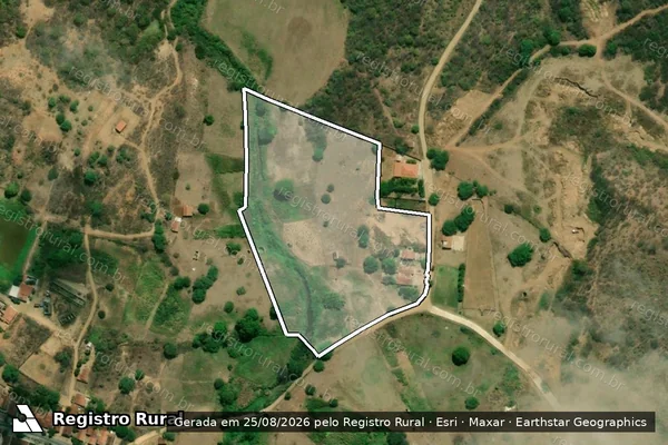 Imagem de satélite de GLEBA SITIO FAZENDA NOVA - Parcela 1 em Uiraúna - PB