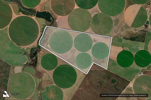 Imagem de satélite de Fazenda Santa Rosa ou Barra ? Lugar Lote 35 - 001 em Paracatu - MG
