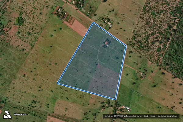Imagem de satélite de Projeto de Assentamento Porto Velho Gleba A - LOTE 07 em Presidente Epitácio - SP