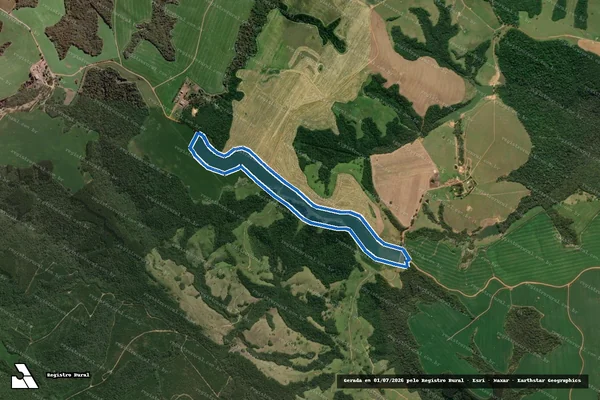 Imagem de satélite de Fazenda California - Parte 1 em Tibagi - PR