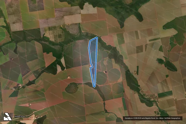 Imagem de satélite de Fazenda Modelo ? Desmembramento - Fazenda São João em Primavera do Leste - MT