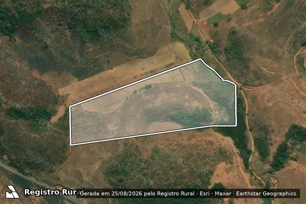 Imagem de satélite de Lote 16 - Projeto de Assentamento Olga Benário - Parte 1 em Visconde do Rio Branco - MG