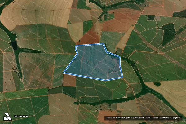 Imagem de satélite de Fazenda Mariçoca  - Matrícula nº. 187 em Borborema - SP