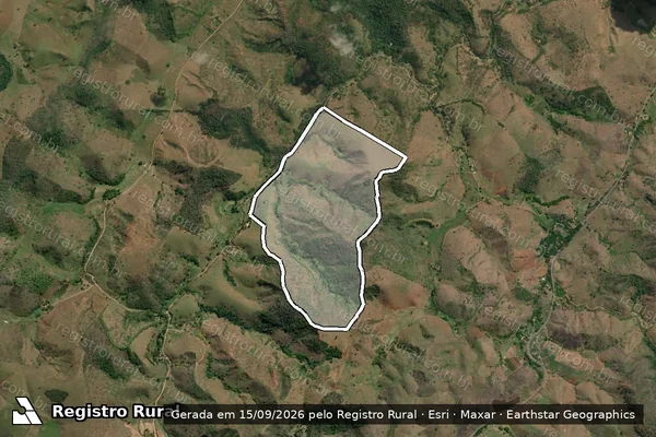 Imagem de satélite de FAZENDA BOA ESPERANÇA - GLEBA 02 em São Sebastião do Alto - RJ