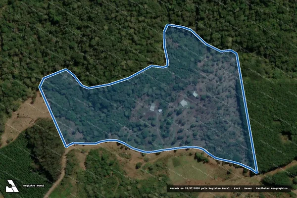 Imagem de satélite de LOTE 046 - PROJETO DE ASSENTAMENTO SANTA BARBARA - LOTE 046 - PARTE 01 em Bituruna - PR
