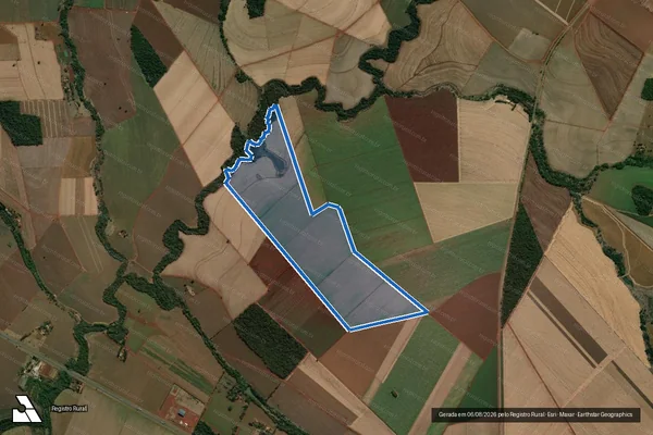 Imagem de satélite de Fazenda Matão - Parcela 1 em Palmital - SP