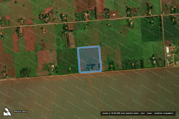 Imagem de satélite de Projeto de Assentamento Bebedouro - Lote 09 em Nova Alvorada do Sul - MS