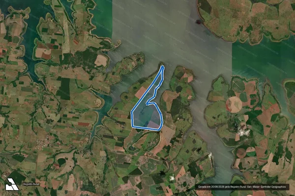 Imagem de satélite de FAZENDA SANTA CRUZ em Cardoso - SP