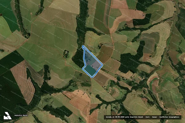 Imagem de satélite de LOTE DE TERRAS N° 94-A - Parcela 1 em Araruna - PR