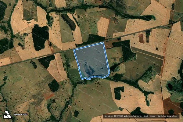 Imagem de satélite de FAZENDA ÁGUA BRANCA DAS MORANGAS - Parte 1 em Turvânia - GO