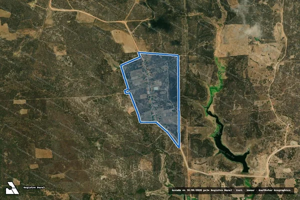 Imagem de satélite de AGROVILA LUIS FERREIRA - Parte 1 em Jaguaretama - CE