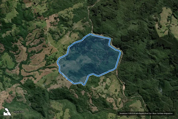 Imagem de satélite de Sem denominação - GLEBA - TRO em Encruzilhada do Sul - RS