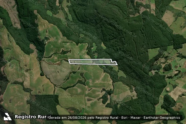 Imagem de satélite de Fazenda Das Palmeiras - Matrícula 3592 em Abelardo Luz - SC