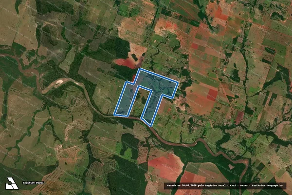 Imagem de satélite de FAZENDA SÃO CRISTOVÃO - Parte 1 em Coxim - MS