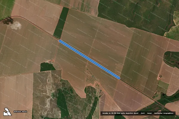 Imagem de satélite de FAZENDA BOI BRANCO-I ? Rodovia-MT-020 - Parte 1 em Canarana - MT