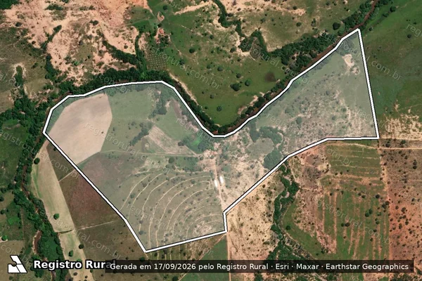 Imagem de satélite de FAZENDA SANTO ANTÔNIO DO ROÇADO - 001 em Bonfinópolis de Minas - MG
