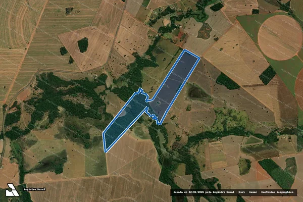 Imagem de satélite de FAZENDA SANTA BÁRBARA - 001 em Indiara - GO
