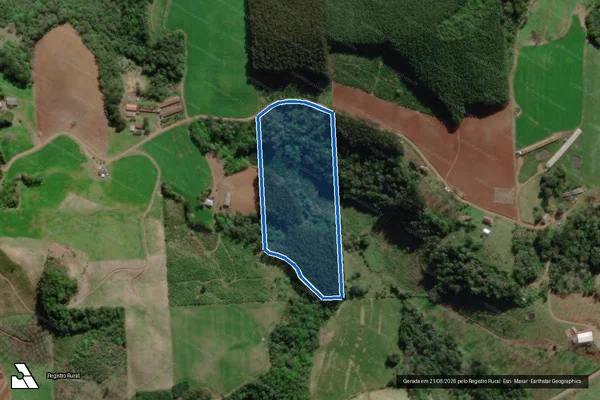 Imagem de satélite de Propriedade Giberto Rebelatto - Linha Santos Filho - PARCELA 02 em Anta Gorda - RS
