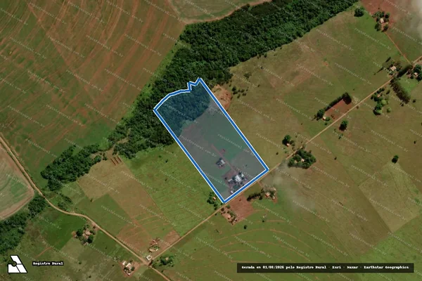 Imagem de satélite de ASFARVI - LOTE 08 ? Matricula 17421 em Bandeirantes - MS