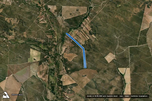 Imagem de satélite de ´´FAZENDA SERRA DAS ARARAS``, lugar denominado Terra Molhada - LOTE 24 em Chapada Gaúcha - MG